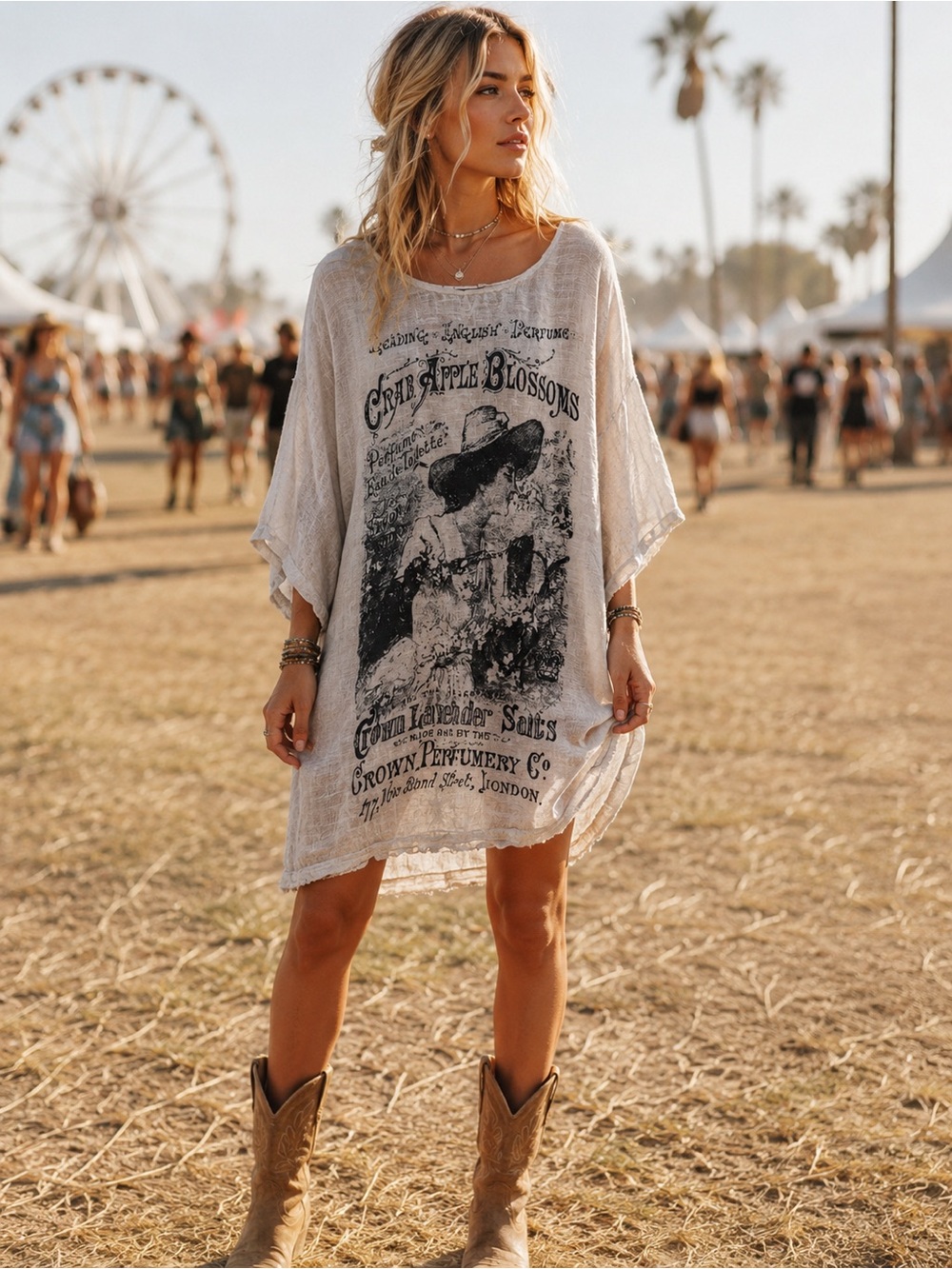 Paper Lace Secret Garden Double Linen Boho Dress